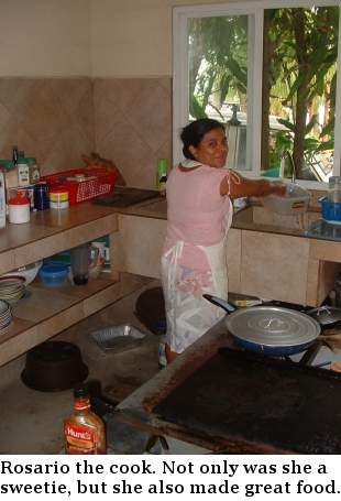 Rosario, the cook at K-59, was an excellent cook and a really sweet person.